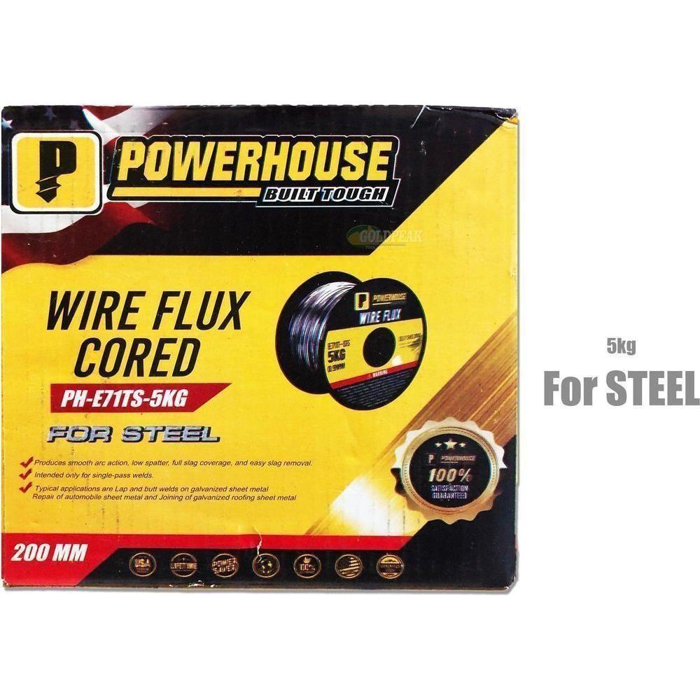 Powerhouse Gasless Self Shielded / Fluxcored MIG Welding Wire - Goldpeak Tools PH Powerhouse Powerhouse Gasless Self Shielded / Fluxcored MIG Welding Wire - Goldpeak Tools PH Powerhouse